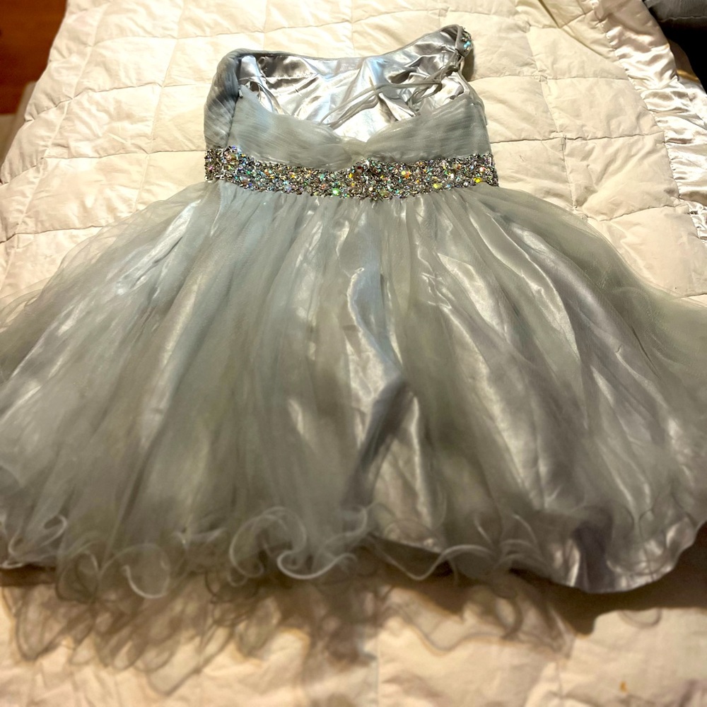 Silver dress perfect for holiday parties. Only worn once.
